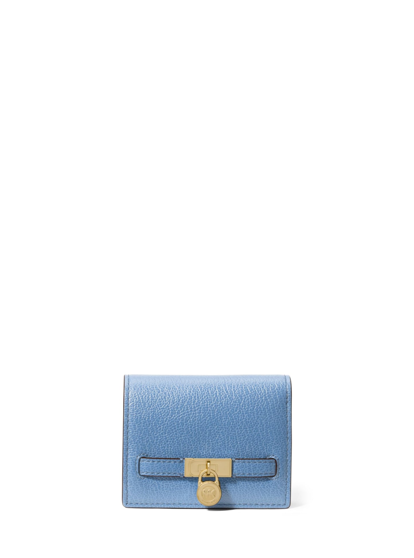 HOTMichael Kors Hamilton Small Compact Wallet, Gold-Tone Hardware/MK Signature Coated Twill/Brown/Black
