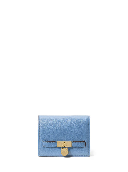 HOTMichael Kors Hamilton Small Compact Wallet, Gold-Tone Hardware/MK Signature Coated Twill/Brown/Black