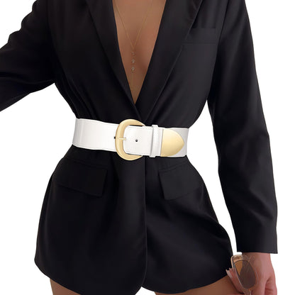 HOTWomen Wide Elastic Waist Belt for Dresses Fashion Thick Stretchy Belt for Trendy