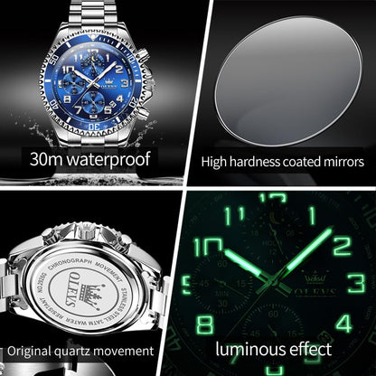 HOTOLEVS Mens Stainless Steel Watch Fashion Luxury Big Face Analog Waterproof