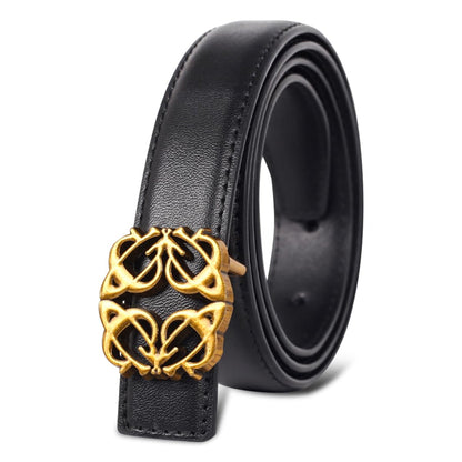 HOTRelang Women's Belts with Gold Buckle, Fashion Waist Band, Elegant Ladies' Belt, Gift for Women