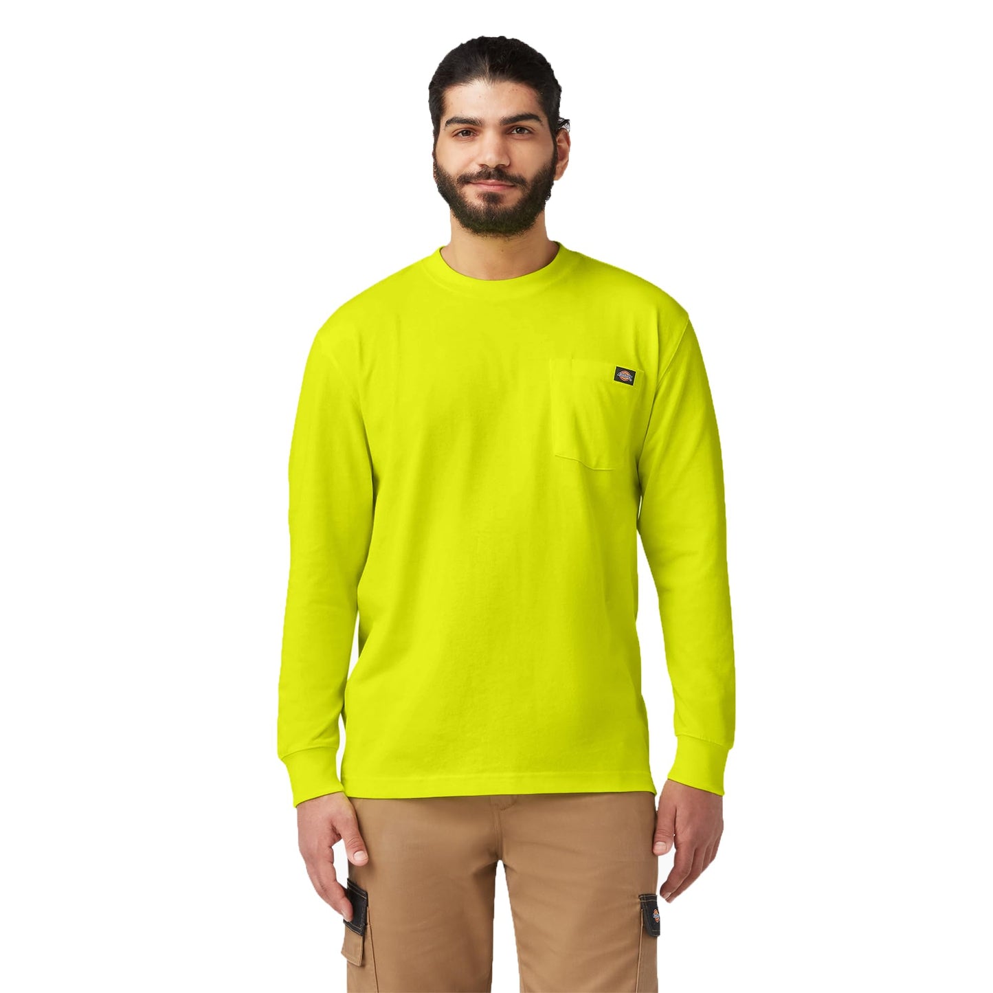 HOTDickies Men's Big and Tall Long Sleeve Heavyweight Crew Neck