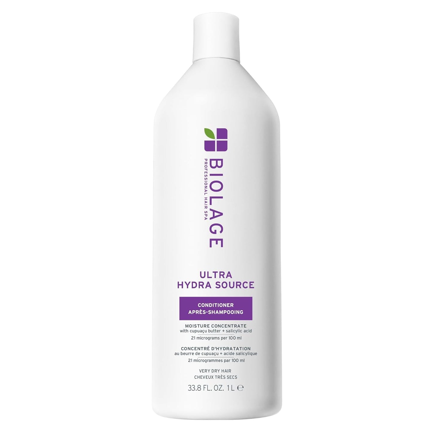 HOTBiolage Ultra Hydra Source Conditioner - Intensely Moisturizes and Conditions, Prevents Frizz and Flyaways, For Very Dry, Thick, Coarse Hair, Infused with Micro-dosed Cupuaçu Butter & Salicylic Acid