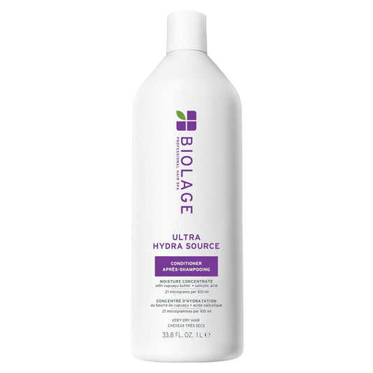 HOTBiolage Ultra Hydra Source Conditioner - Intensely Moisturizes and Conditions, Prevents Frizz and Flyaways, For Very Dry, Thick, Coarse Hair, Infused with Micro-dosed Cupuaçu Butter & Salicylic Acid