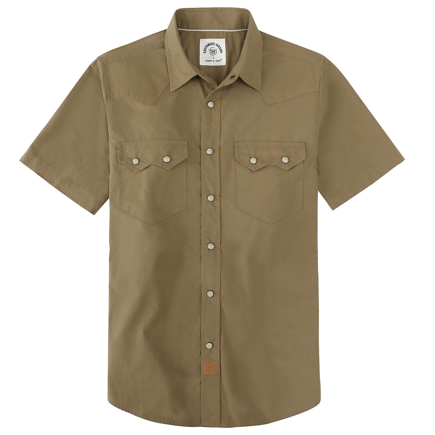 HOTDubinik® Pearl Snap Western Shirts for Men Short Sleeve Cowboy Men's Casual Shirt with 2 Sawtooth Pocket Vintage