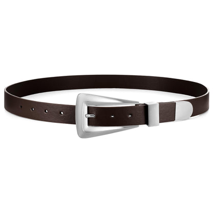 HOTWomen's Leather Belts for Jeans Pants Fashion Leather Waist Belt Ladies Dress Belts with Gold/Silver Buckle