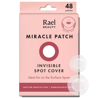 HOTRael Miracle Invisible Spot Cover Hydrocolloid Acne Pimple Patches (96 Ct) | Ultra-Thin Patch for Face, Absorbs Fluid From Blemishes, Facial Sticker, Korean Skin Care, Pore Care, 2 Sizes