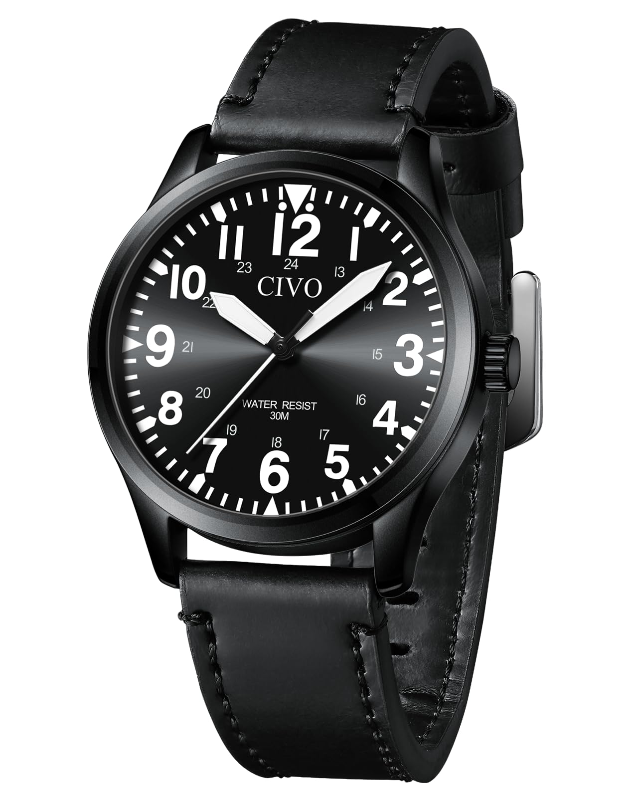 HOTCIVO Military Watch for Men Waterproof: Analog Mens Watches Classic- Field Wrist Watches for Man