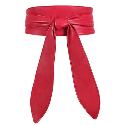 HOTWHIPPY Women Obi Belt Fashion Wrap Around Wide Waistband Knotted Belt for Dress
