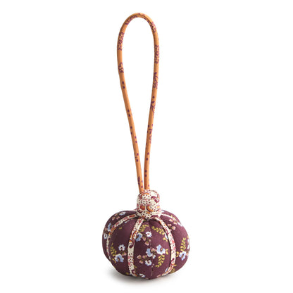 HOTPremium Cotton Pumpkin Bag Charm, Floral Pouf Fall Harvest Wine, One Size