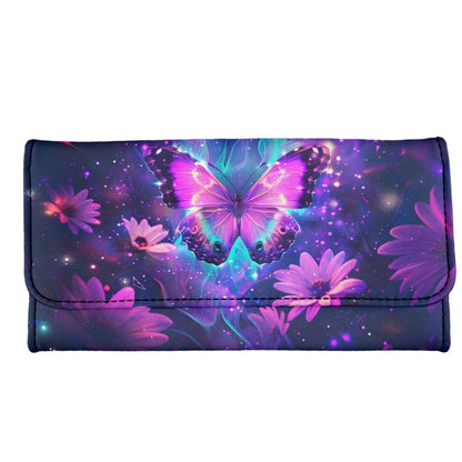 HOTHowilath Womens Hibiscus Flower Wallet Clutch Organizer With Change Pocket, Credit Card Clutch Long Purse for Women - Hot Pink