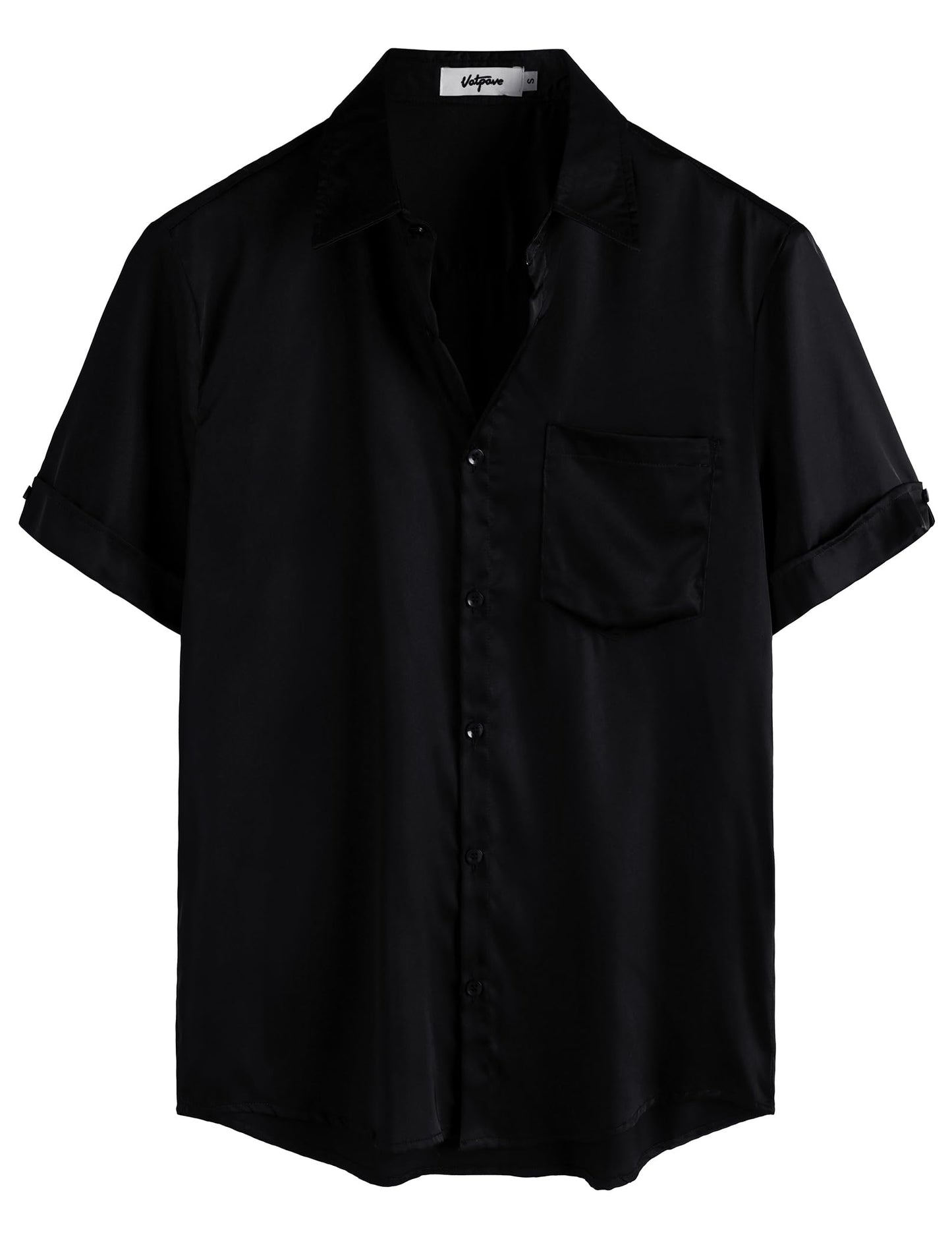 HOTVATPAVE Mens Silk Satin Hawaiian Shirt Short Sleeve Button Down Shirts | Hawaii, Summer, Beach, Vacation, Tropical, Resort Wear, Jacquard, Going Out, Rave, Cool, Club, Floral, Holiday, with Pocket