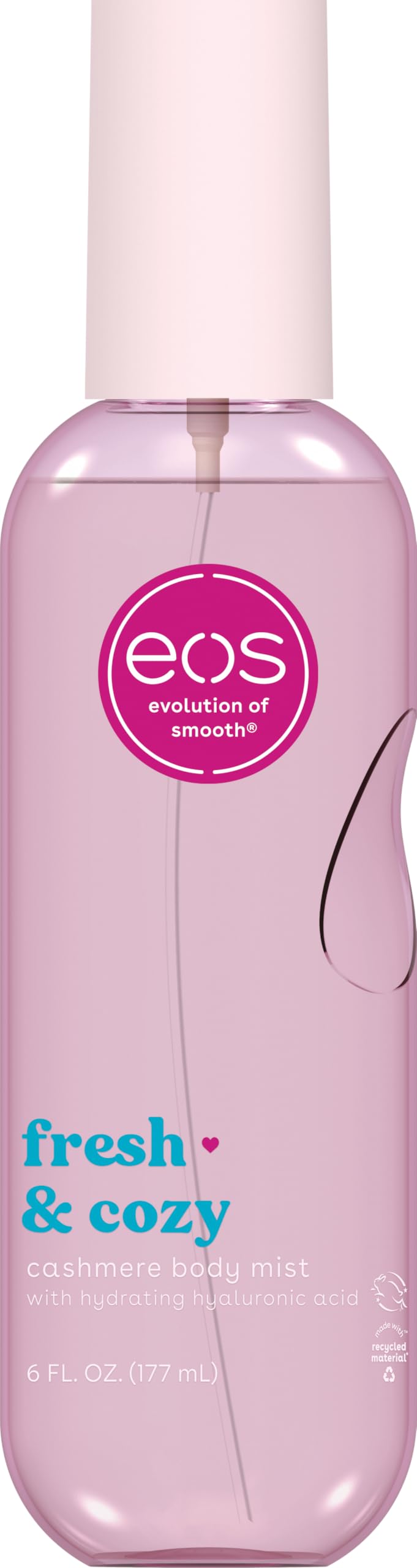 HOTeos Cashmere Body Mist, Vanilla Cashmere, soft musk, cozy caramel, hair mist, body spray for women, moisturizing, hyaluronic acid, body spray, vegan, cruelty-free, 6 fl oz