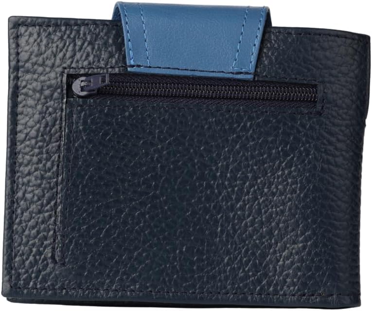 HOTAbbia Genuine Luxury Leather Wallet For Women, Stylish And Elegant Design, Perfect For On-The-Go. (Blue & Sky)