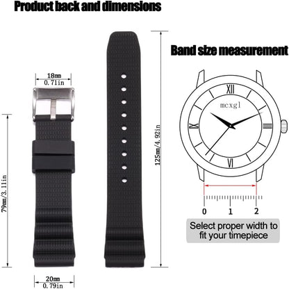 HOT20mm Soft Silicone Strap compatible with Citizen Hyper Aqualand Duplex Promaster Men's Dive Watch Band waterproof wristband watches Accessories