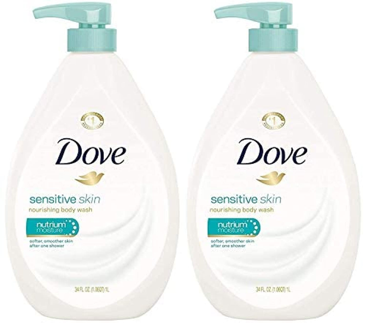 HOTDove 24hr Lotion Body Wash Sensitive Skin with Pump, 30.6 oz | Hypoallergenic body wash with MicroMoisture technology for 24-hour hydration and soft skin