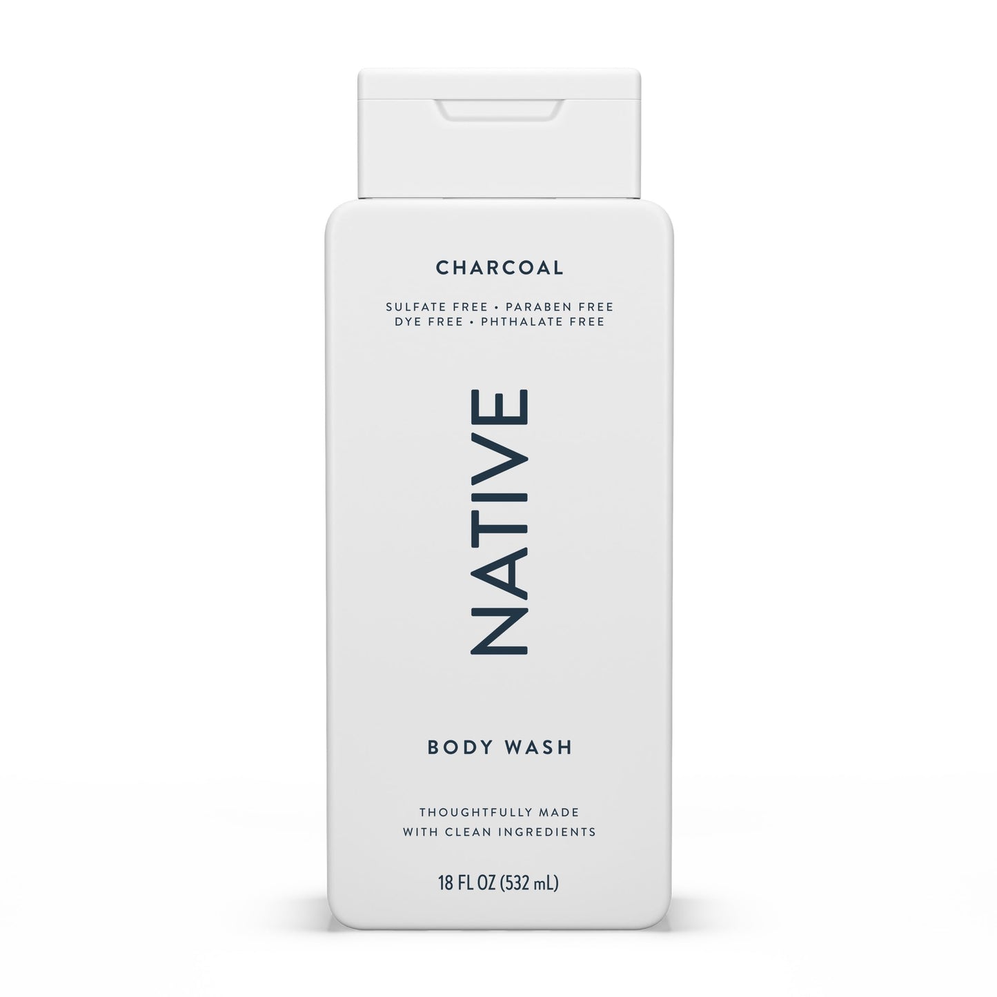 HOTNative Clean Body Wash, Gentle & pH-balanced for Sensitive Skin, 24-Hr Freshness for Men & Women, Vegan & Cruelty-Free, Free of Sulfates, Parabens & Phthalates, Sea Salt & Cedar, 18 fl oz