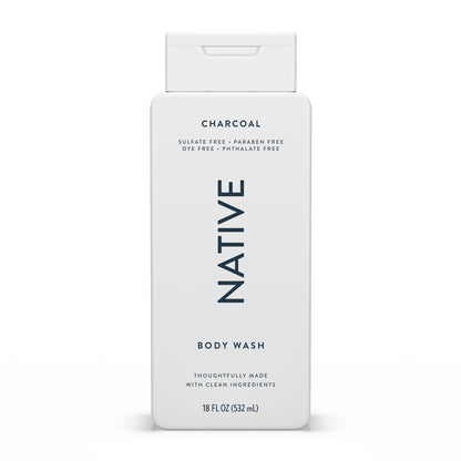 HOTNative Clean Body Wash, Gentle & pH-balanced for Sensitive Skin, 24-Hr Freshness for Men & Women, Vegan & Cruelty-Free, Free of Sulfates, Parabens & Phthalates, Sea Salt & Cedar, 18 fl oz