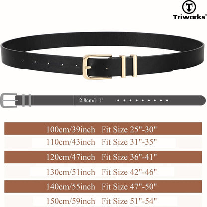 HOTTRIWORKS 3 Pack Women Belts For Jeans Pants Dresses Ladies Leather Waist Belts