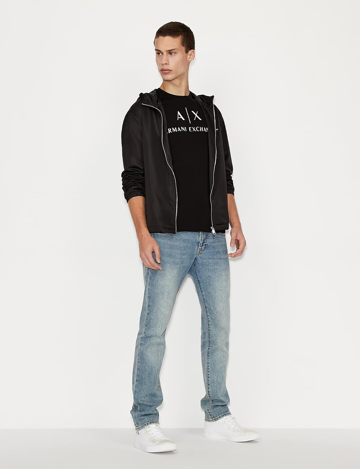 HOTAX Armani Exchange Men's Crew Neck Logo Tee