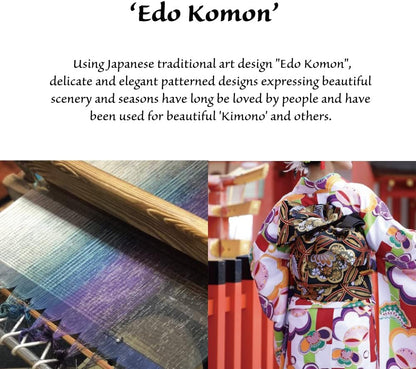 HOTCute Women's Cash Wallet [ Made in Japan ] Traditional Edo Komon Design (Cash Envelop Wallet) (Weeping plum (pink))