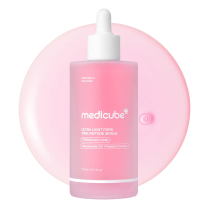 HOTmedicube PDRN Pink Peptide Serum with Salmon DNA | Pink Glow Serum with Peptides & Niacinamide for Hydration & Firm-Looking Skin | Uneven Tone Care | Korean Skincare, 1.01 fl. Oz