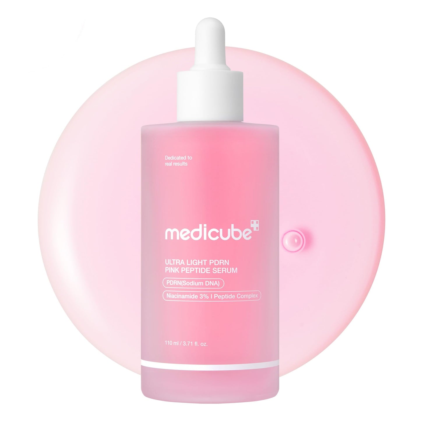 HOTmedicube PDRN Pink Peptide Serum with Rose PDRN | Vegan Pink Glow Serum with Peptides & Niacinamide for Hydration & Firm-Looking Skin | Uneven Tone Care | Korean Skincare, 1.01 fl. Oz