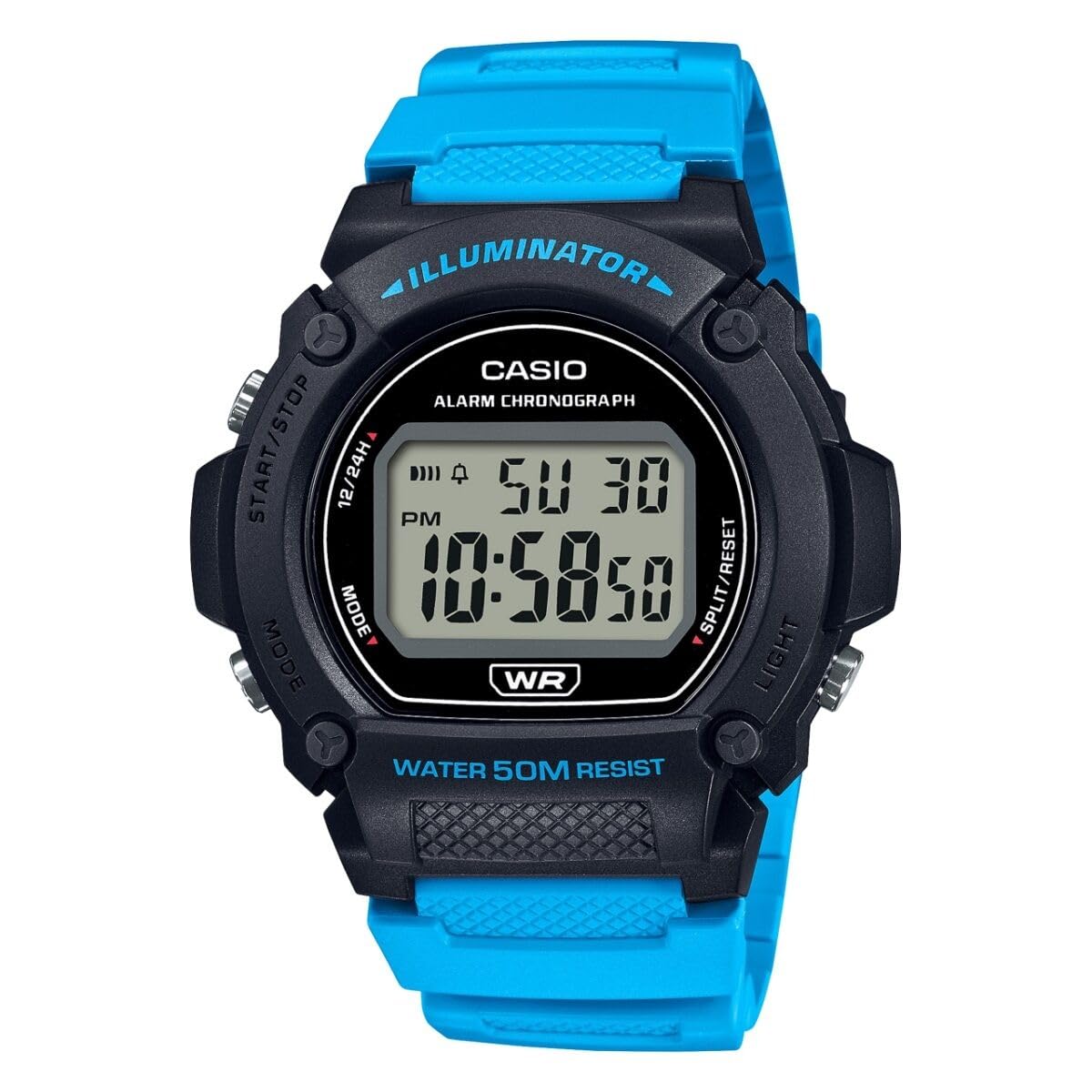 HOTCasio W219H Series | Men’s Digital Watch | 50M WR | LED Illuminator | 100 SEC Chronograph | 1/100 SEC Stopwatch | Daily Alarm | Hourly Time Signal | Auto Calendar | 7 Year Battery