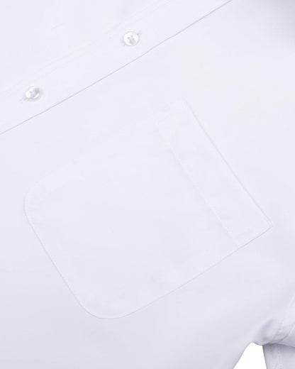 HOTAlimens & Gentle Mens Short Sleeve Dress Shirts Wrinkle Free Solid Casual Button Down Shirts with Pocket