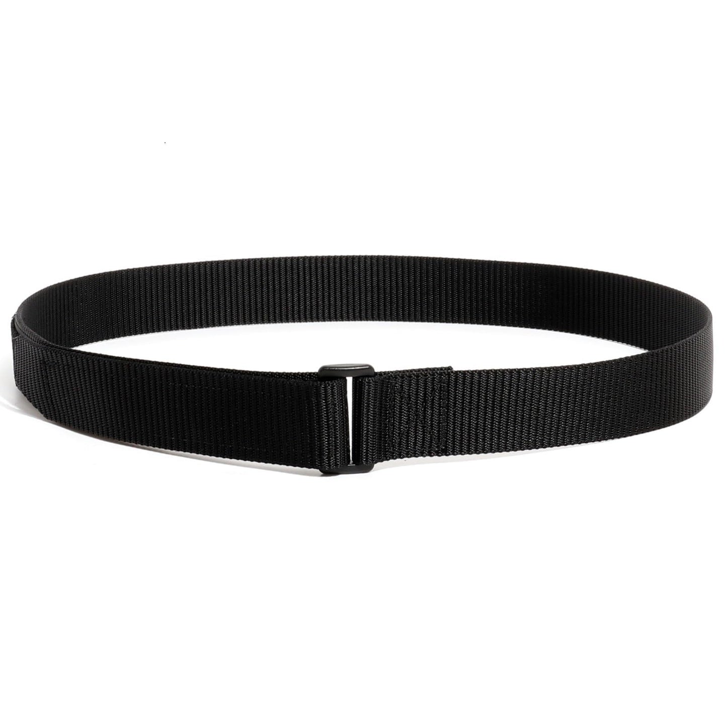 HOTTACNEX No-Scratch Nylon Belt 1 3/8" No Metal Buckle Belt w/Hook & Loop Closure TSA Approved for Work Travel Mechanic Driver