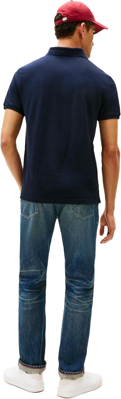 HOTTommy Hilfiger Mens Short Sleeve Cotton Pique Polo Shirt in Regular Fit
