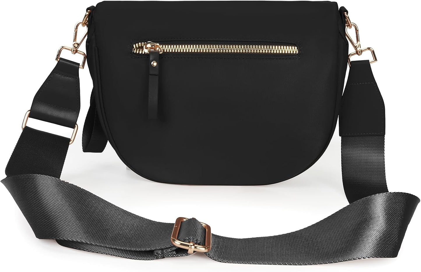 HOTFEIBOON Spacious Nylon Crossbody Bag Bum Bag Handbags Wallets Purses Trendy Shoulder Bag for Women