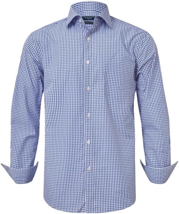 HOTYear In Year Out Wrinkle Free Dress Shirt for Men Regular Fit Long Sleeve Wrinkle Resistant Shirt