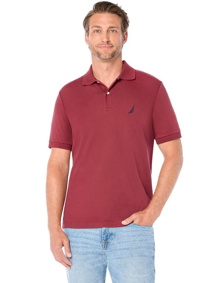 HOTNautica Men's Classic Fit Short Sleeve Dual Tipped Collar Polo Shirt