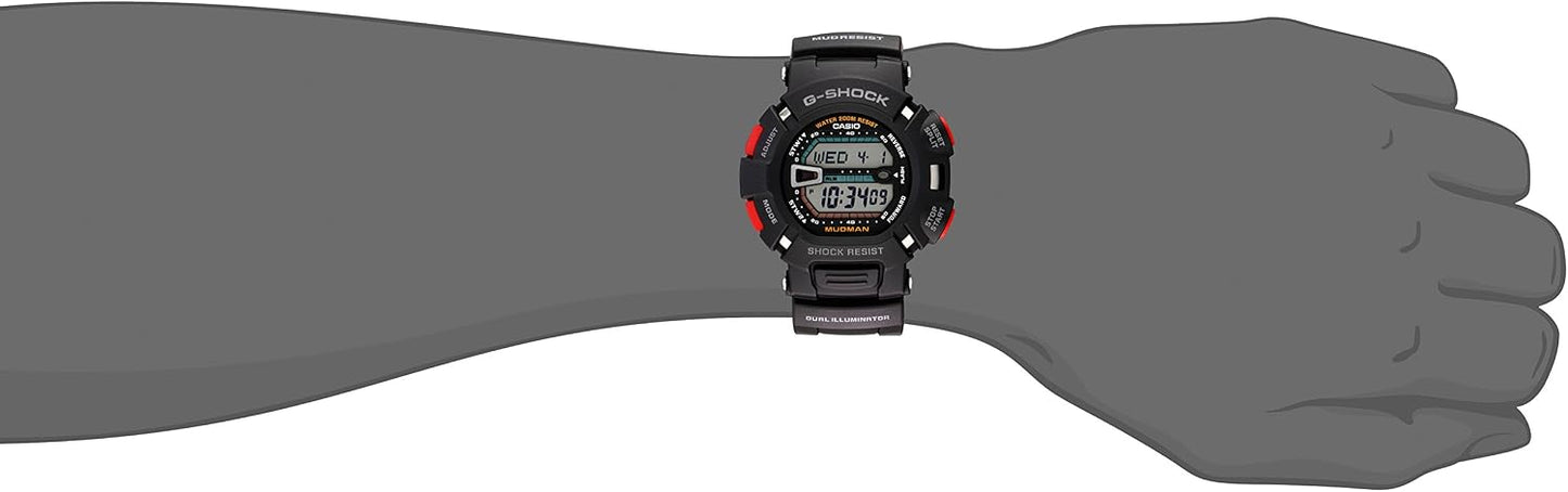 HOTCasio G-Shock Mudman Super Dual Illuminator Men's Quartz 52mm Digital Watch G9000-1V