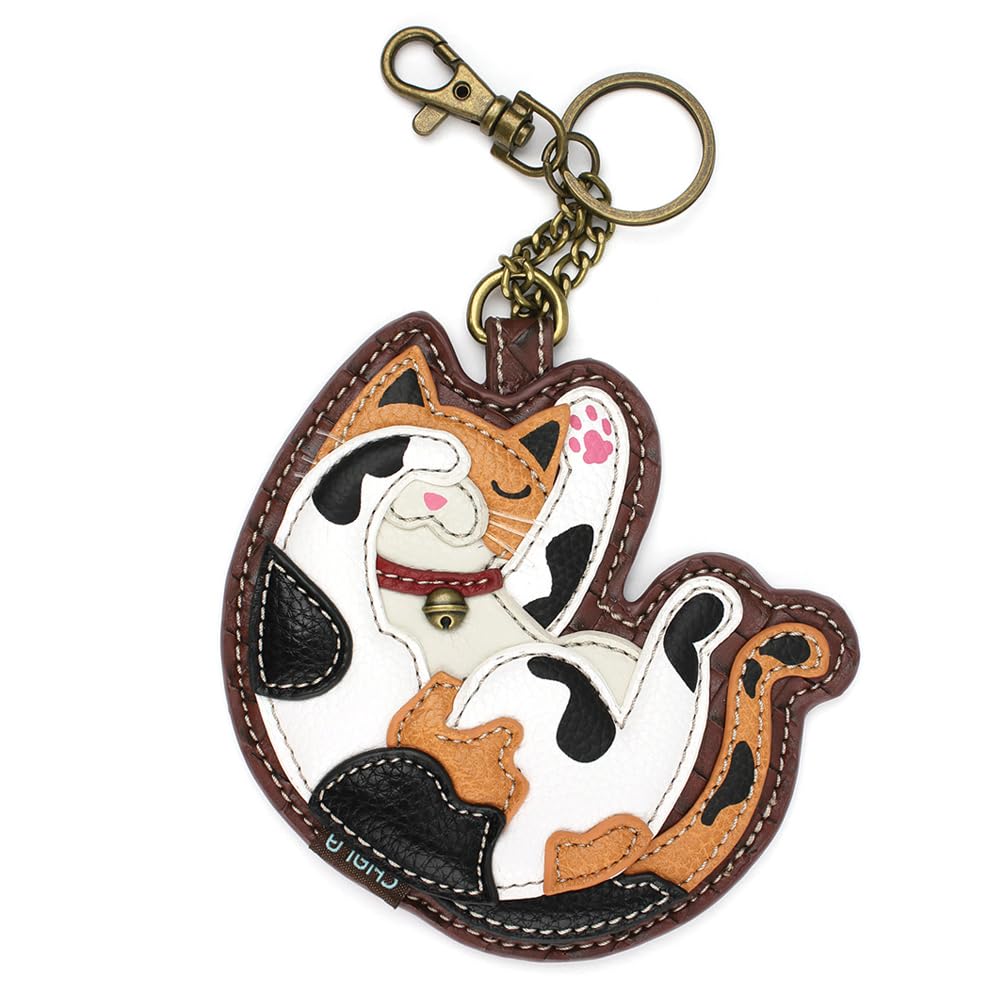 HOTCHALA Cat Collection Women's Decorative Key Fob/Coin Purse Accessory - Black Cat