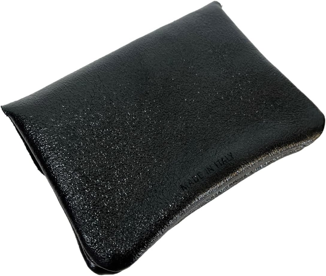 HOTSmall Women's Wallet in Genuine Italian Leather (Black)
