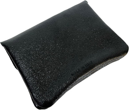 HOTSmall Women's Wallet in Genuine Italian Leather (Black)