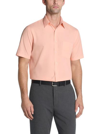 HOTVan Heusen Men's Short Sleeve Dress Shirt Regular Fit Poplin Solid
