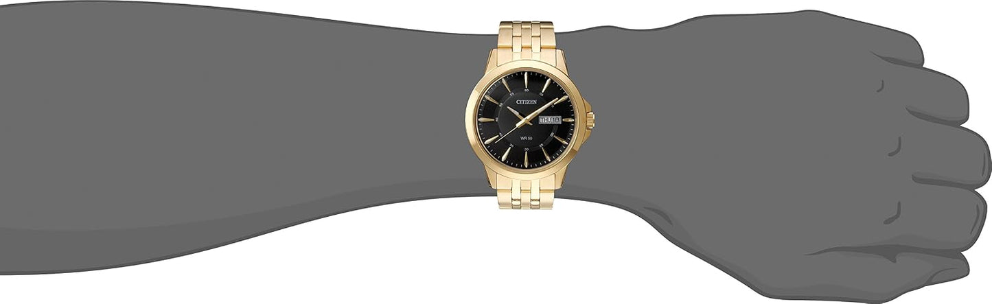 HOTCitizen Quartz Mens Watch, Stainless Steel, Classic, Gold-Tone