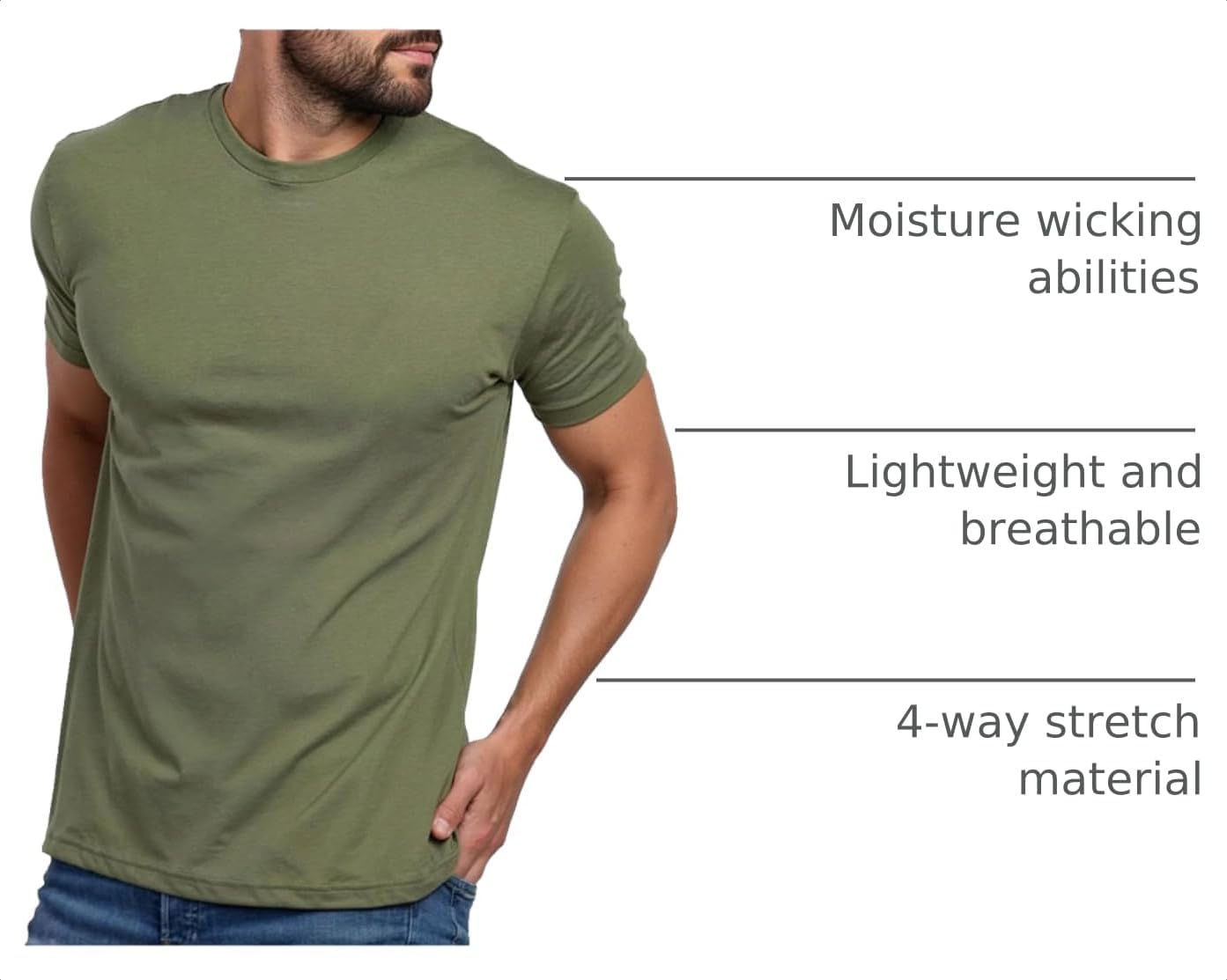 HOTMens T Shirts Soft Cotton Crew Neck Athletic Fit Casual Tees S-4XL | Soft cotton blend casual tee shirts with 4-way stretch - tag-free athletic fit for gym, work & casual wear. A go-to gift.