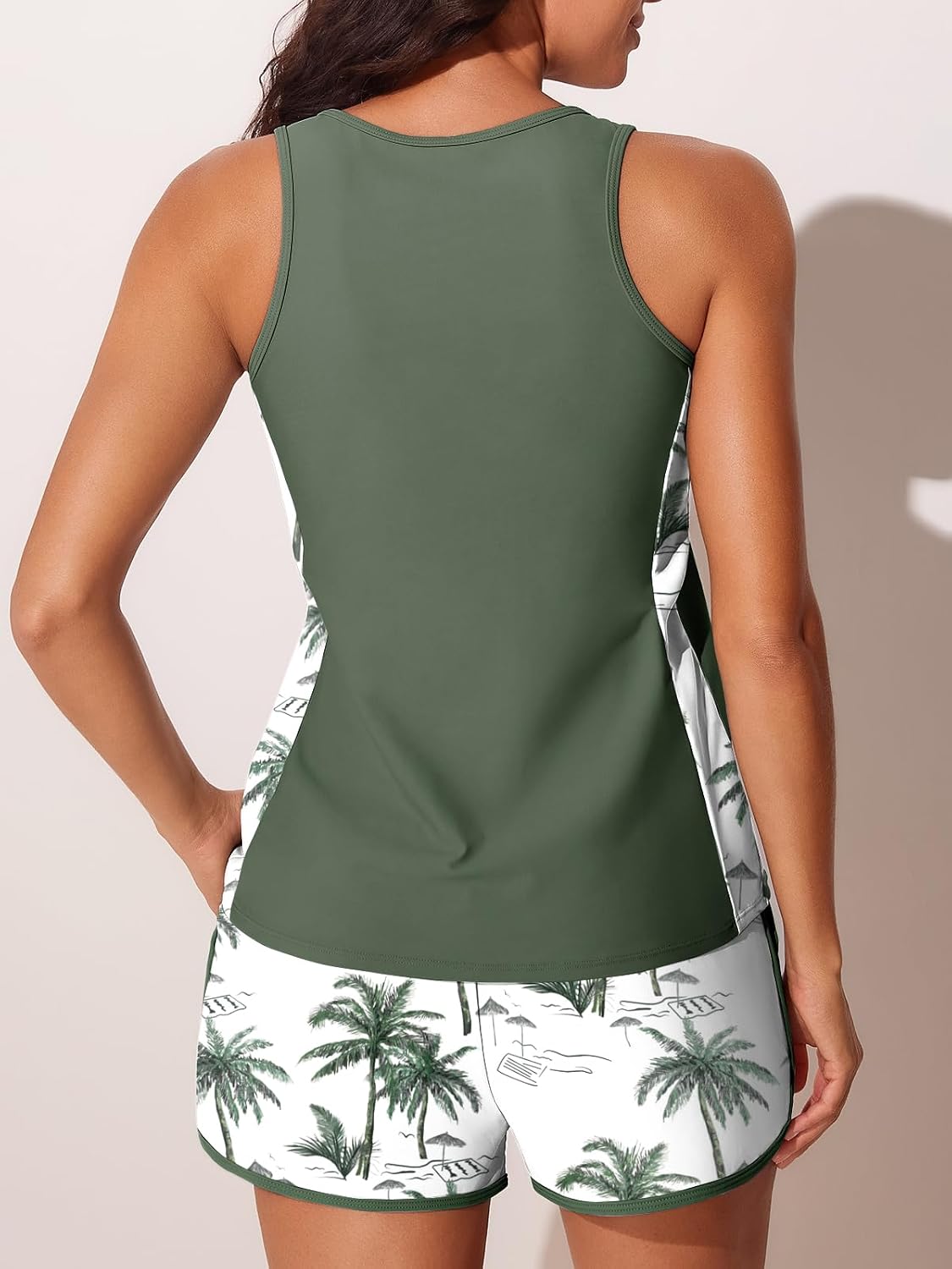 HOTSummer Mae Blouson Tankini Swimsuits for Women Tummy Control Bathing Suits | swim shorts with pockets,modest top with removable padded,2-piece 2026 for beach,pool,cruise
