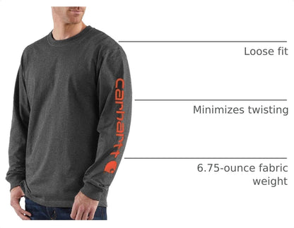 HOTCarhartt Men's Dearborn Loose Long-Sleeve Logo T-Shirt Closeout
