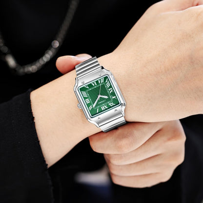 HOTSINOBI Classic Square Watches for Men with Roman Numerals | Casual Watch