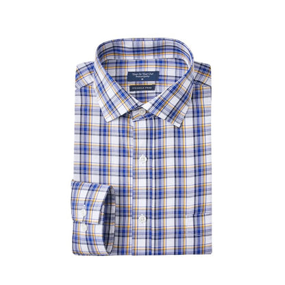 HOTYear In Year Out Wrinkle Free Dress Shirt for Men Regular Fit Long Sleeve Wrinkle Resistant Shirt
