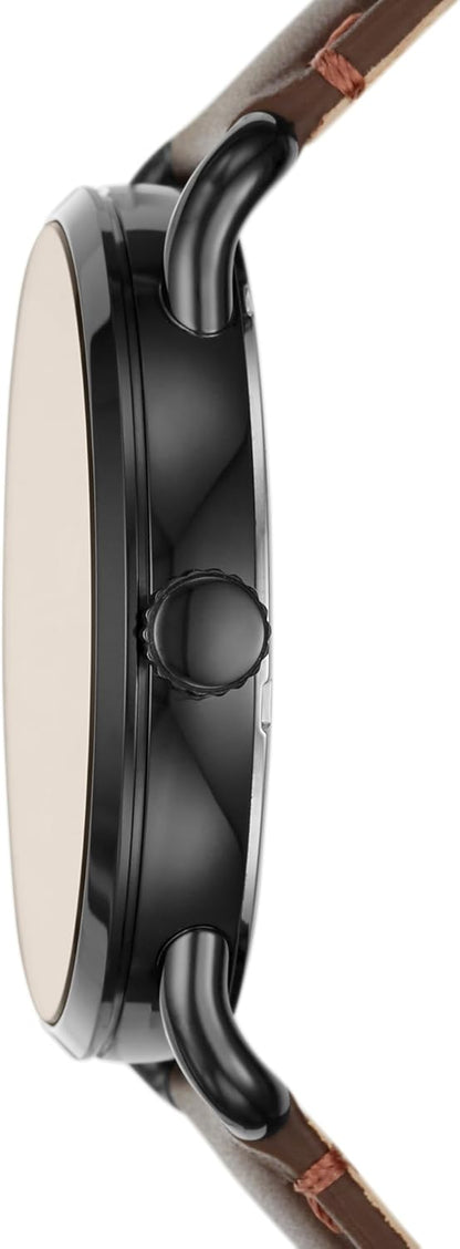 HOTFossil Men's Copeland Quartz Stainless Steel and Leather Three-Hand Watch for Men