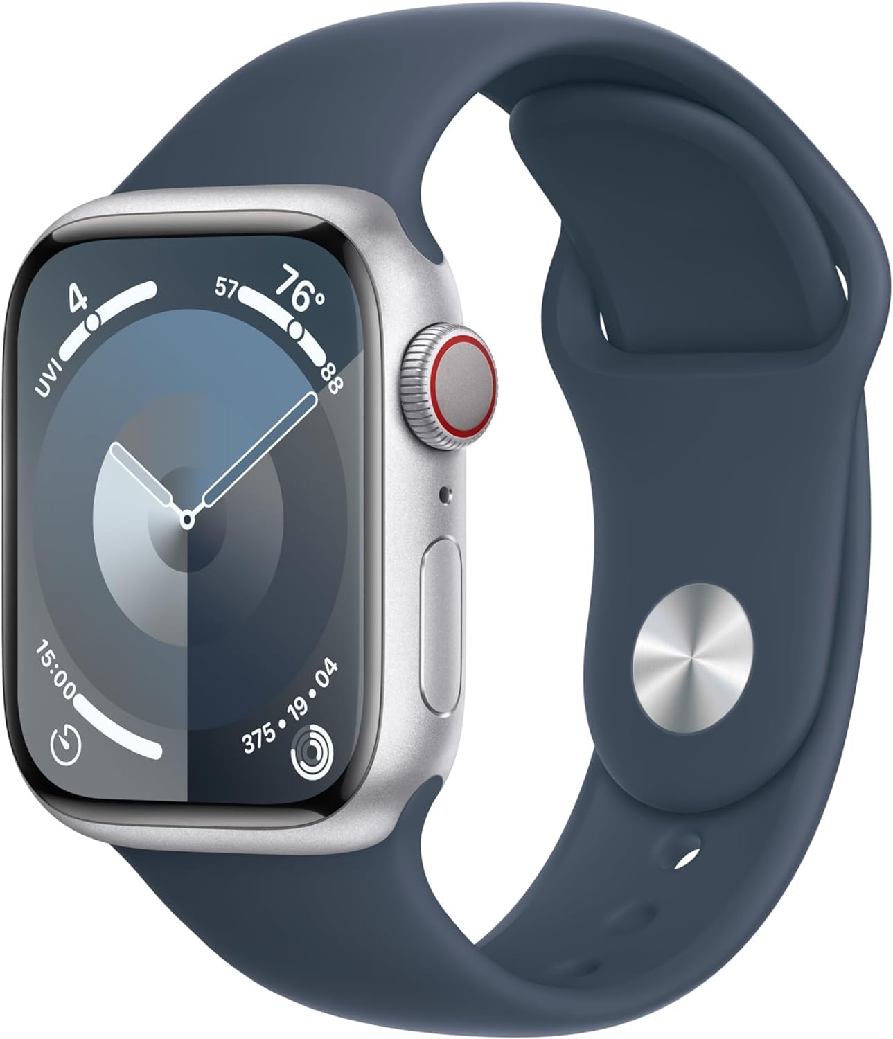 HOTApple Watch Series 9 [GPS, 45mm] - Midnight Aluminum Case with Midnight Sport Band, M/L (Renewed Premium)