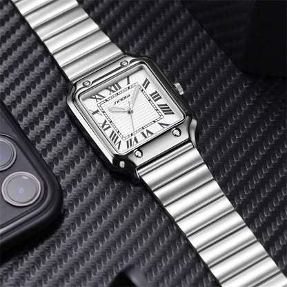 HOTClassic Square Watches for Men with Roman Numerals Casual Watch