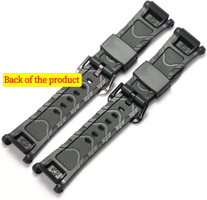 HOTRCNZWQB Rubber Replacement band Compatible with Casio PRG-240 PRG-40 Pathfinder Series Silicone Strap Waterproof Sport Wrist Band