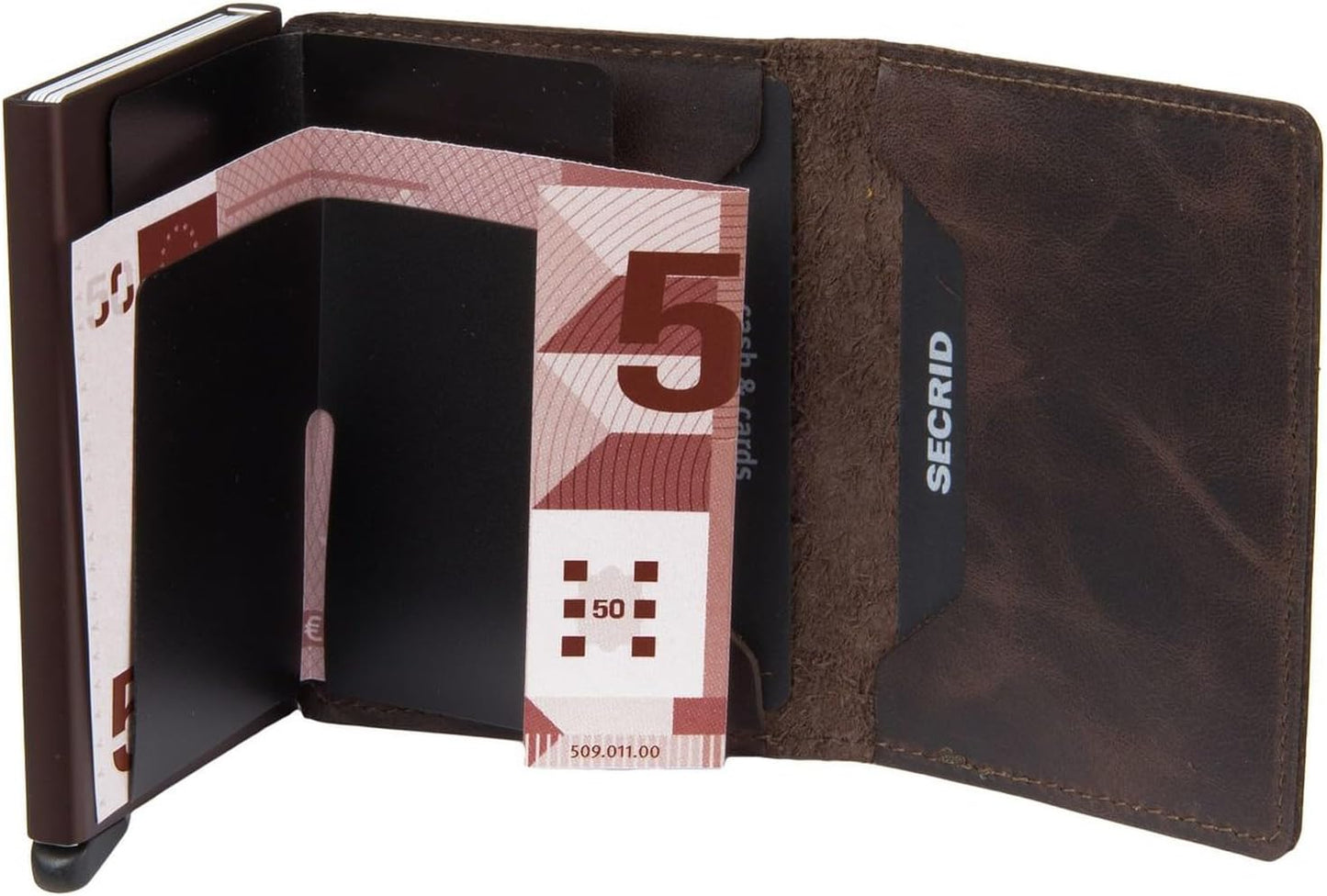HOTSecrid Slim Wallet Original Leather With Rfid Safe Card Case